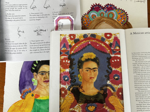 Flamboyant Frida Kahlo: paint an artwork in her style