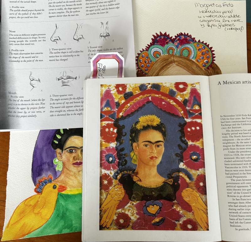 Flamboyant Frida Kahlo: paint an artwork in her style