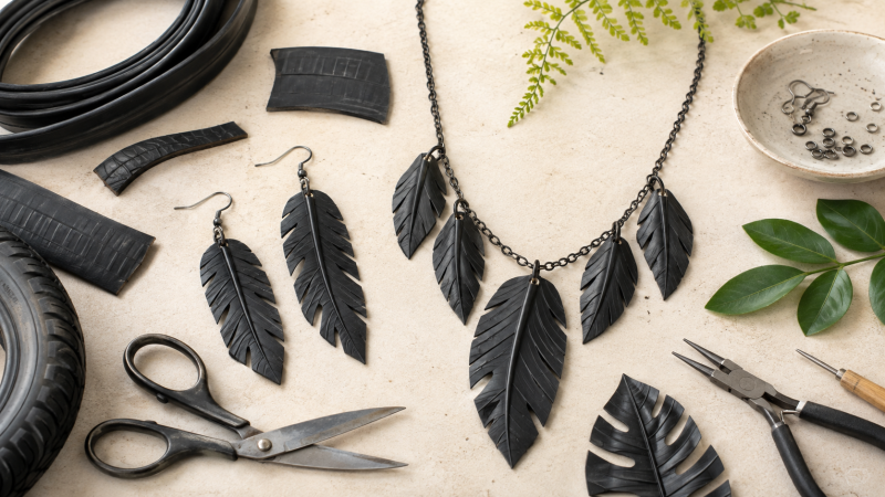 Upcycled Jewellery: Feather earrings and more
