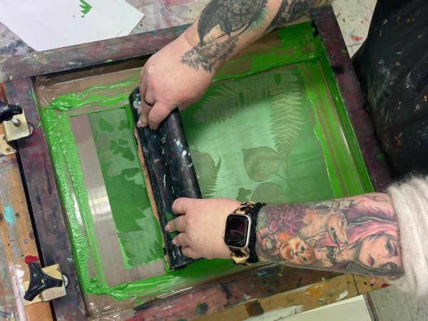 Screen Printing on Fabric and Paper