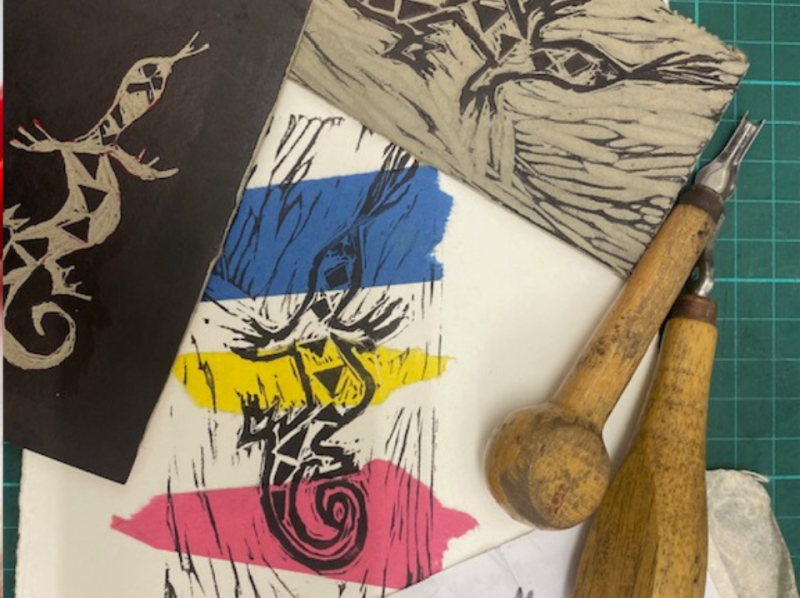 Printmaking - Monoprinting & lino evenings T4.26