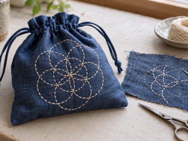 Sacred Stitching with Sashiko: Create a Silk Gift Pouch