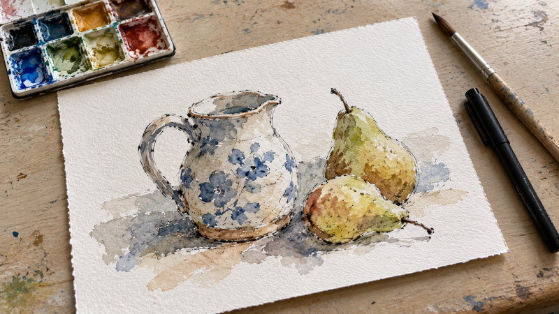 Watercolour and Pen