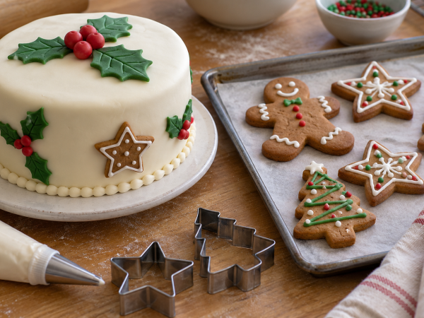 Christmas Cake and Cookies Decorating