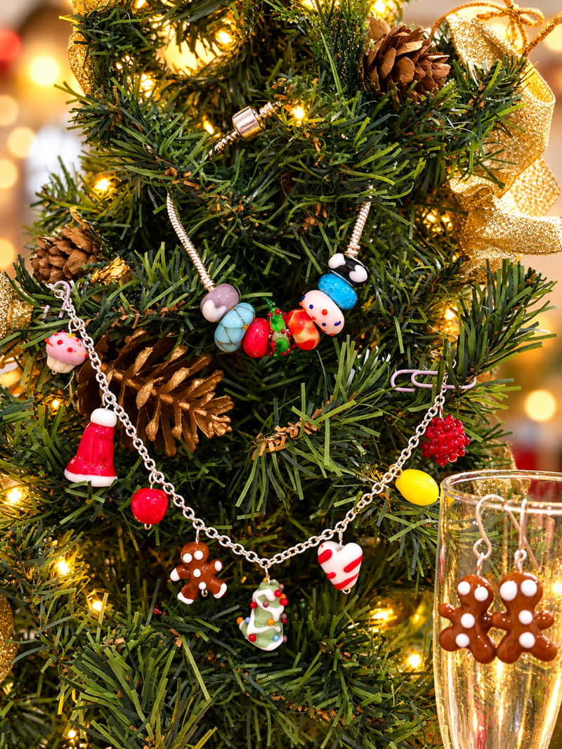 Beautiful Glass Charm Bracelets for Xmas - 4-week block