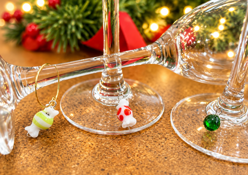 Glass Bead-Making - Christmas drink holder charms! - Ōtaki