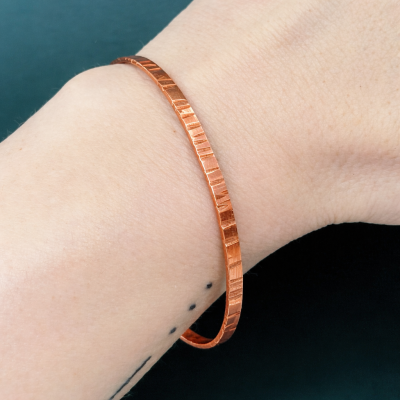 Copper textured bracelet (4)