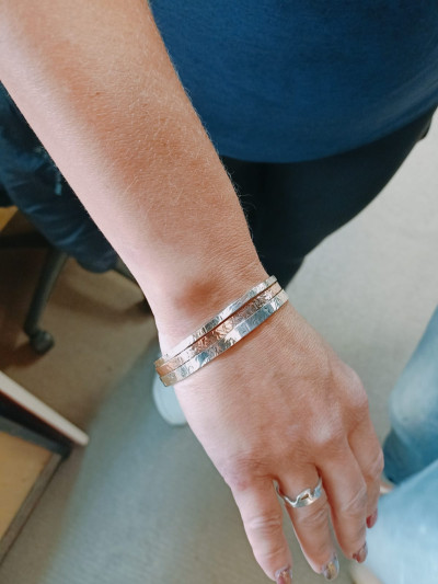 Textured bracelet stack